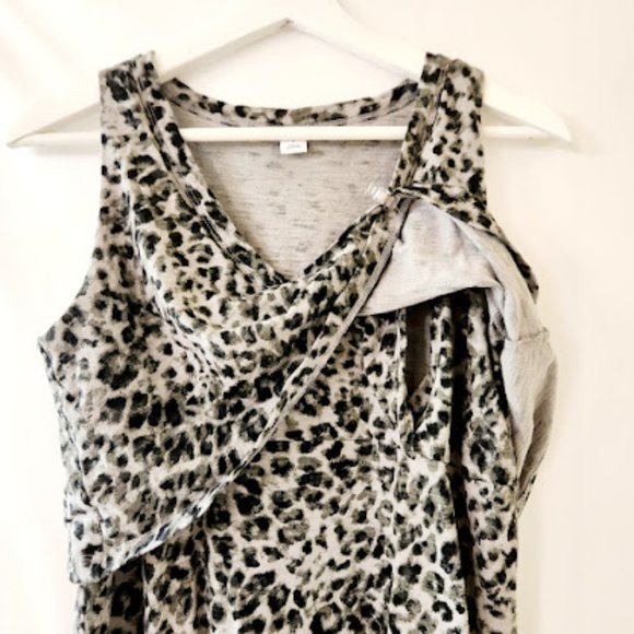 Old Navy Maternity Nursing Dress Leopard Print - Picture 3 of 9